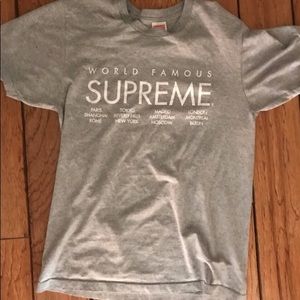 Supreme World Famous T-Shirt Gray Medium